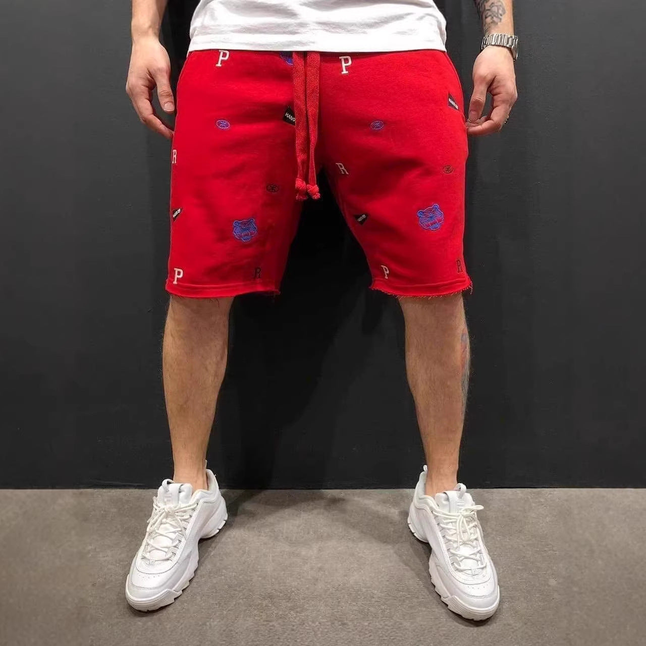 High Street Summer Casual Loose Breathable Cargo Shorts for Men, Fashion Sport Fitness Pants