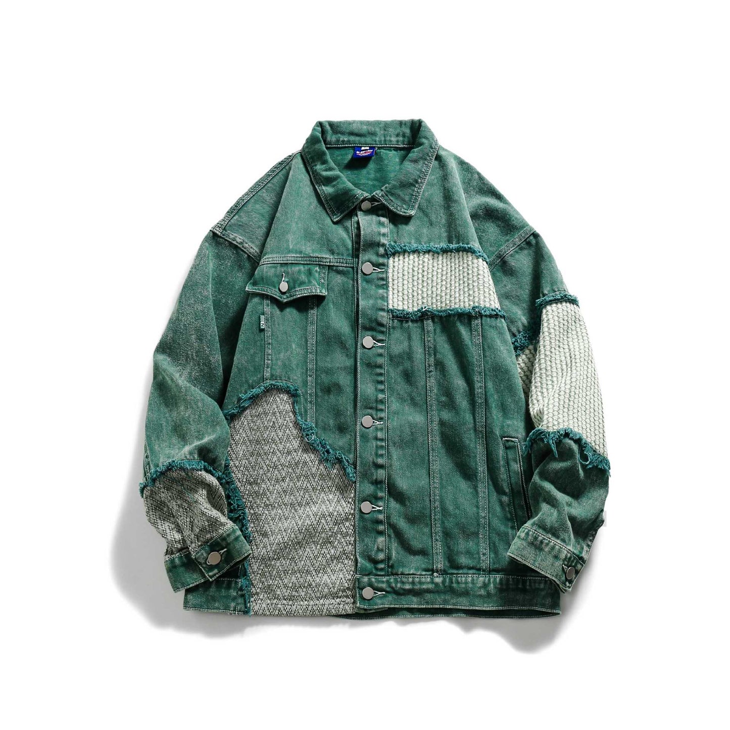 Unique Design Patchwork Denim Jacket for Men