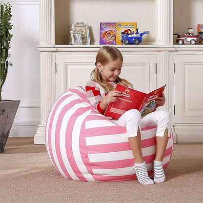 Kids' Beanbag Chair & Plush Toy Set | Premium Cotton Canvas for Cozy Playtime Comfort
