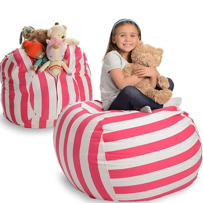 Kids' Beanbag Chair & Plush Toy Set | Premium Cotton Canvas for Cozy Playtime Comfort