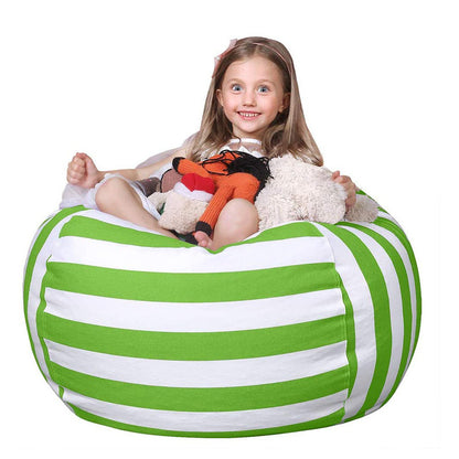 Kids' Beanbag Chair & Plush Toy Set | Premium Cotton Canvas for Cozy Playtime Comfort