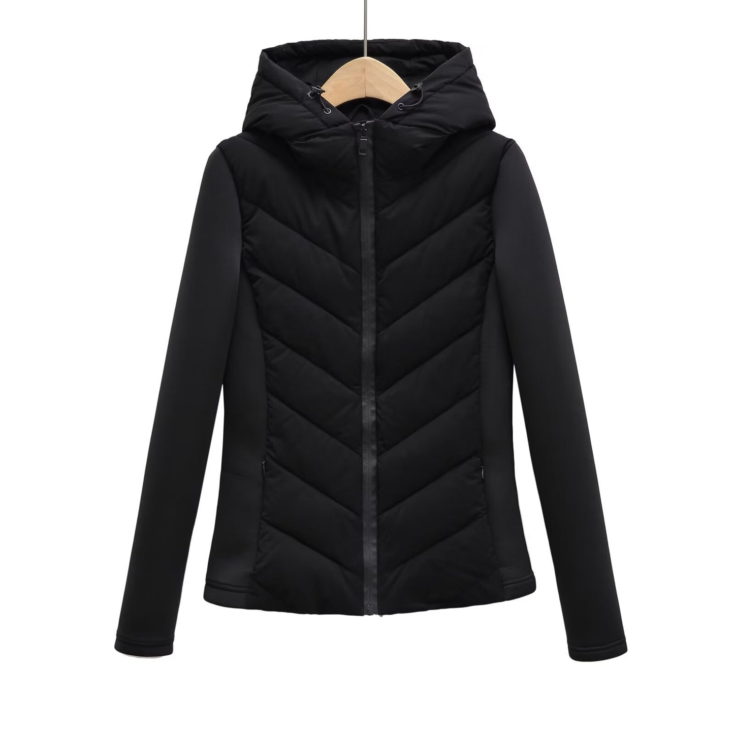 Slim Fit Lightweight Cotton Jacket with Hood for Women