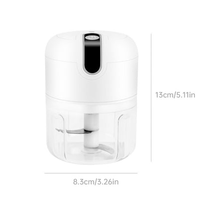 Mini Automatic Portable Food Processor, Triple Blade, USB 250 mL Electric Bivolt