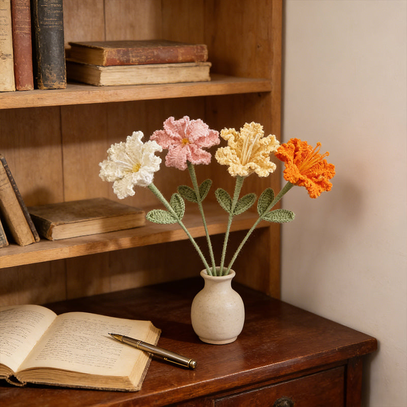 Adorable Crochet Flower Bouquet, Handmade Wedding & Home Decor, Perfect Mother's Day Gift