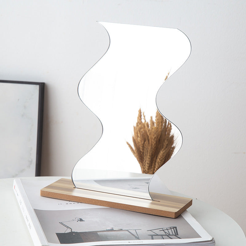 Irregular Acrylic Mirror for Photo Props, Desk Makeup Mirror, Vanity Mirror for Women