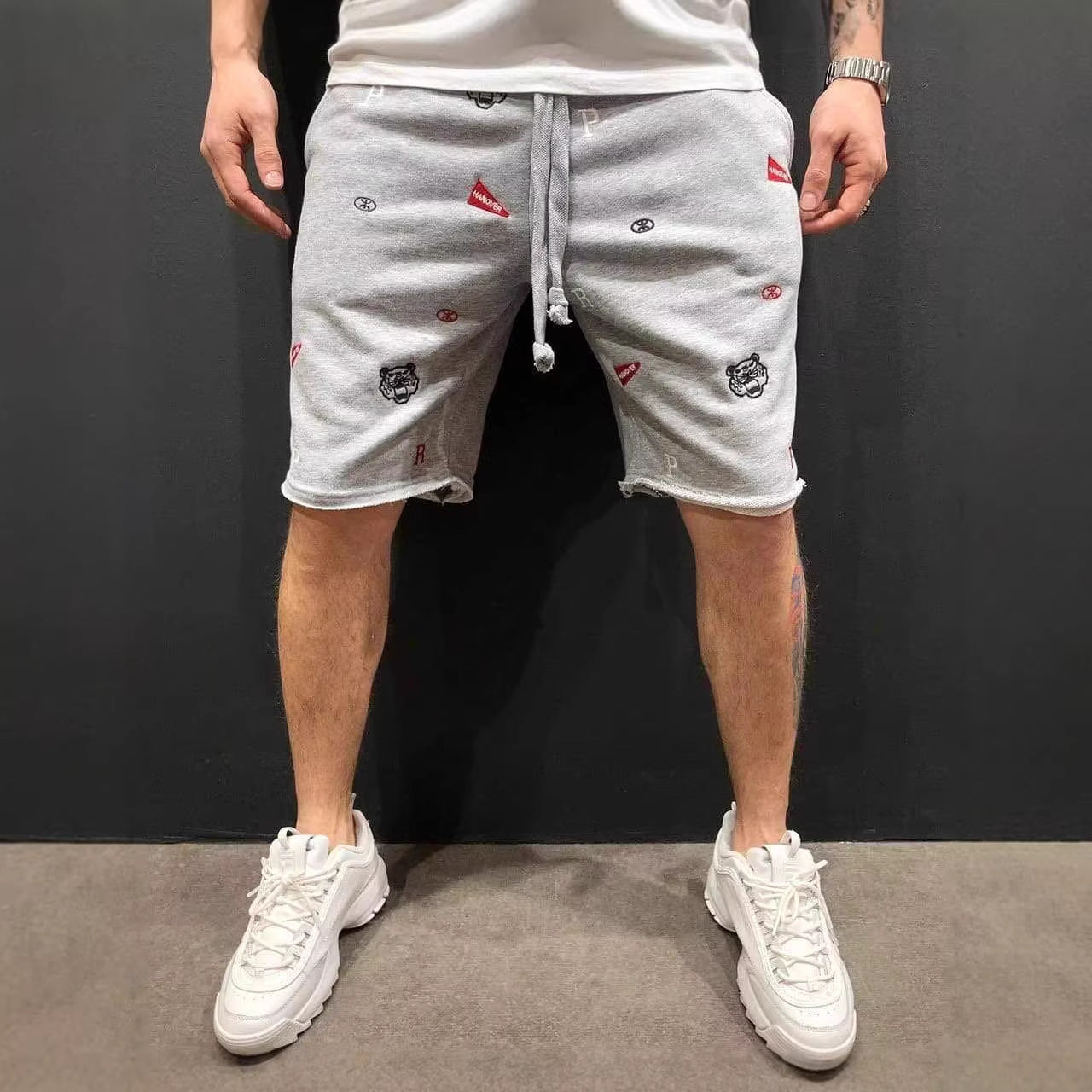 High Street Summer Casual Loose Breathable Cargo Shorts for Men, Fashion Sport Fitness Pants