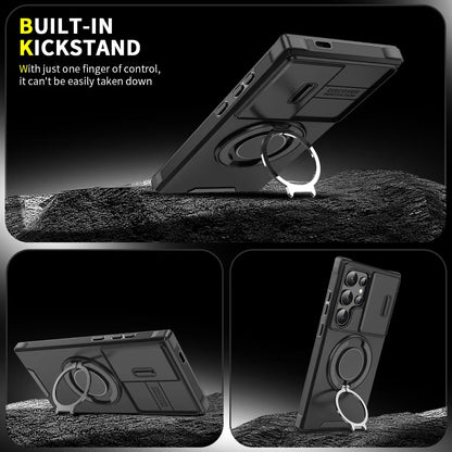 Samsung S26 Ultra Magnetic Rotating Car Mount Phone Case A17 Lens Flip Cover S25 Shockproof