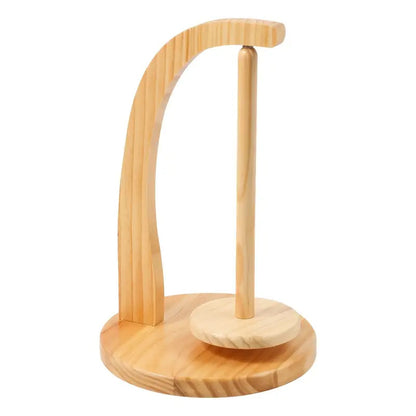 Magnetic Levitation Wool Winder, Portable Hand Spun Yarn Spinner, Manual Crochet Thread Support with Rotating Wooden Stand