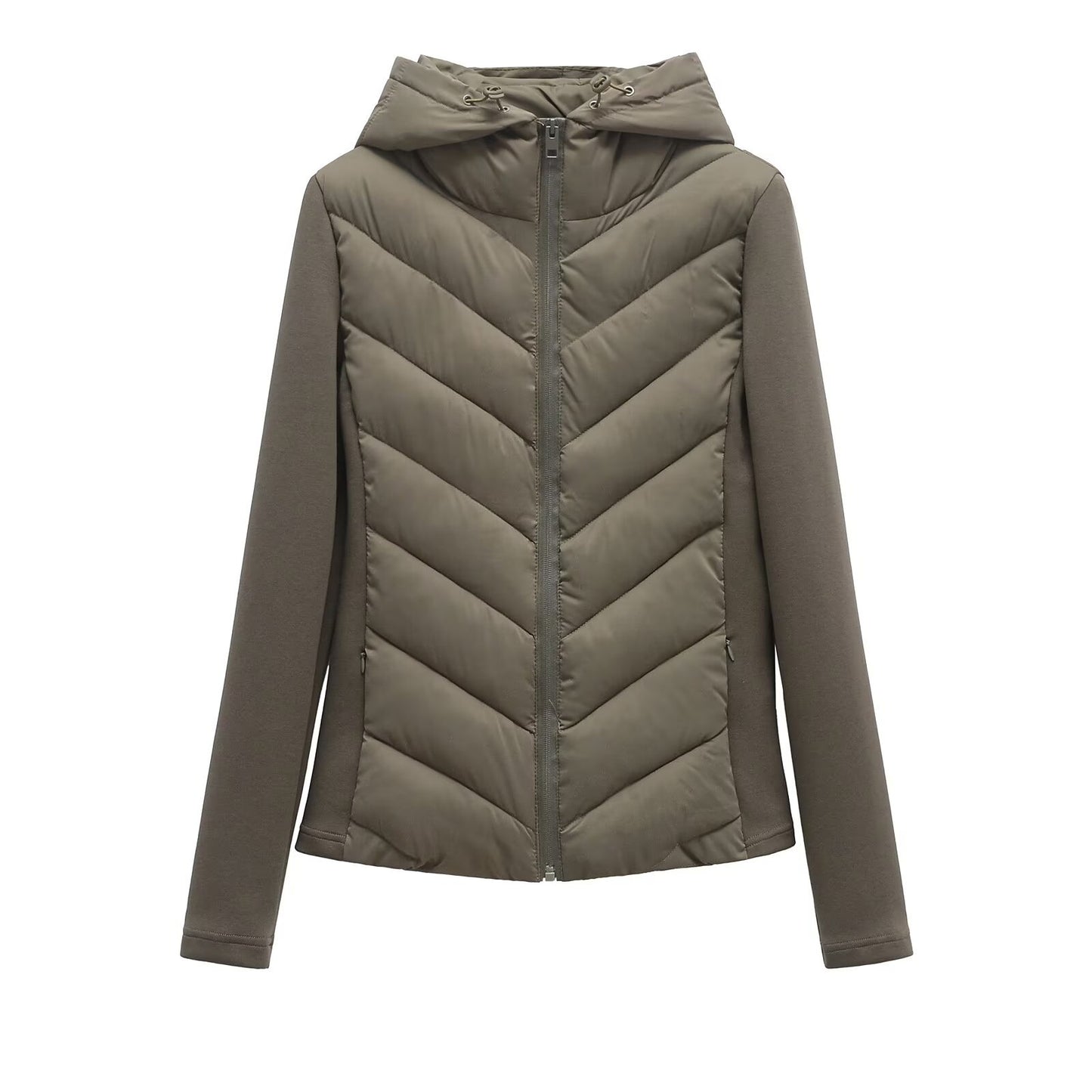 Slim Fit Lightweight Cotton Jacket with Hood for Women