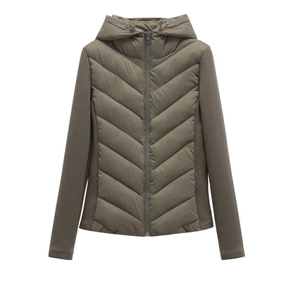 Slim Fit Lightweight Cotton Jacket with Hood for Women