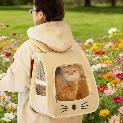 Pet Carrier Backpack, Travel Bag for Small Dogs and Cats, Breathable Mesh Car & Outdoor Carrier