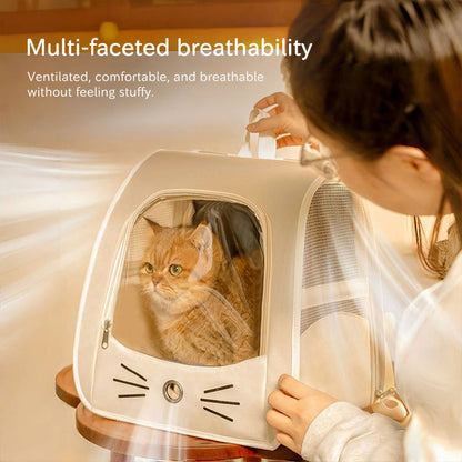 Pet Carrier Backpack, Travel Bag for Small Dogs and Cats, Breathable Mesh Car & Outdoor Carrier
