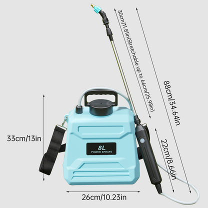 8L Automatic Electric Sprayer, Garden Plant Sprayer, Rechargeable Handheld Sprayer, Fogging Atomizer, Shoulder Watering Can