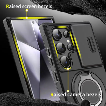 Samsung S26 Ultra Magnetic Rotating Car Mount Phone Case A17 Lens Flip Cover S25 Shockproof