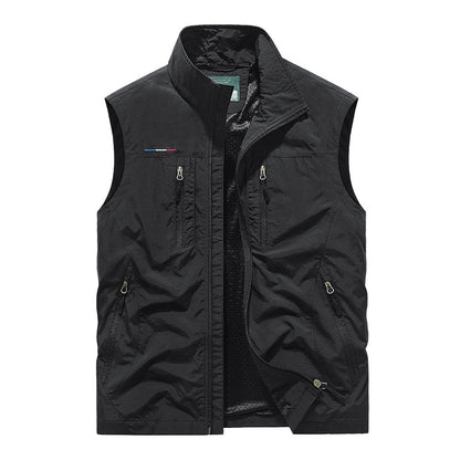 Big Size Men's Vest Outdoor Sports Fishing Sleeveless Jacket