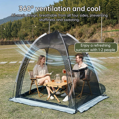 Cool Mesh Tent with Mosquito-Proof Design — Double-Sized Anti-Insect Screen Canopy for Weekend Outdoor Relaxation