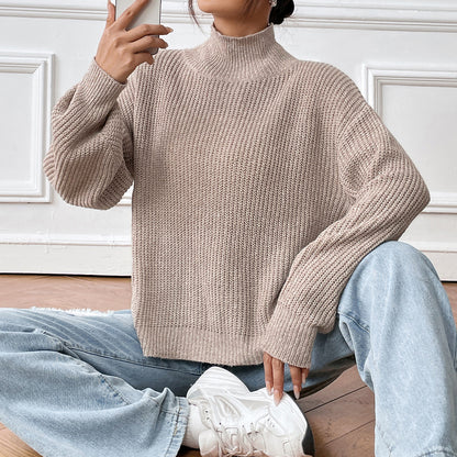 Women's Clothing Semi-high Neck Pullover Sweater