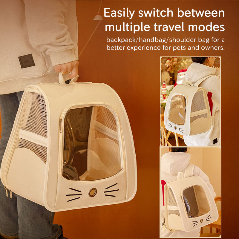 Pet Carrier Backpack, Travel Bag for Small Dogs and Cats, Breathable Mesh Car & Outdoor Carrier