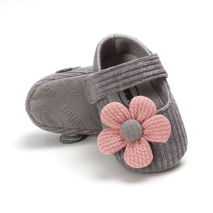 Cute Flower Design Soft Sole Baby Shoes for Toddlers, Breathable Cloth Shoes