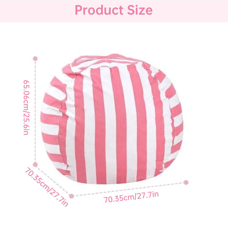 Kids' Beanbag Chair & Plush Toy Set | Premium Cotton Canvas for Cozy Playtime Comfort