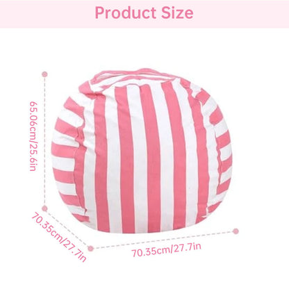 Kids' Beanbag Chair & Plush Toy Set | Premium Cotton Canvas for Cozy Playtime Comfort