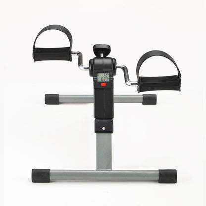 Space Saving Home Cycling Bike with LCD Monitor, Adjustable Resistance, Arm & Leg Workouts, Black/Silver