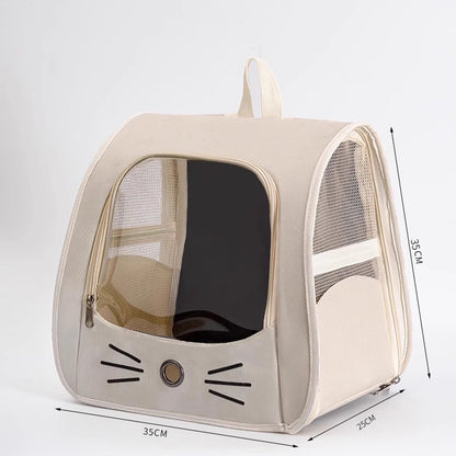 Pet Carrier Backpack, Travel Bag for Small Dogs and Cats, Breathable Mesh Car & Outdoor Carrier