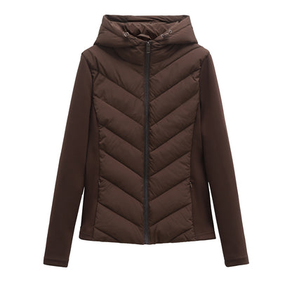 Slim Fit Lightweight Cotton Jacket with Hood for Women