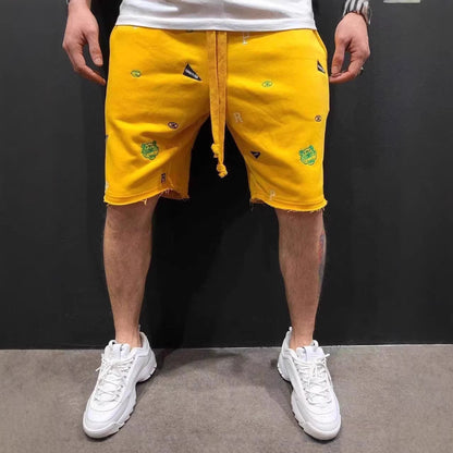 High Street Summer Casual Loose Breathable Cargo Shorts for Men, Fashion Sport Fitness Pants