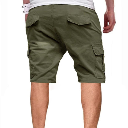Men's Cargo Loose Straight-Leg Trendy Beach Mid-Length Pants