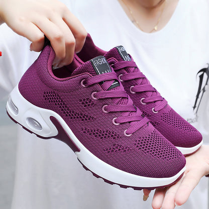 Plus Size Cushioning Shoes, Versatile Soft Sole Breathable Athletic Shoes