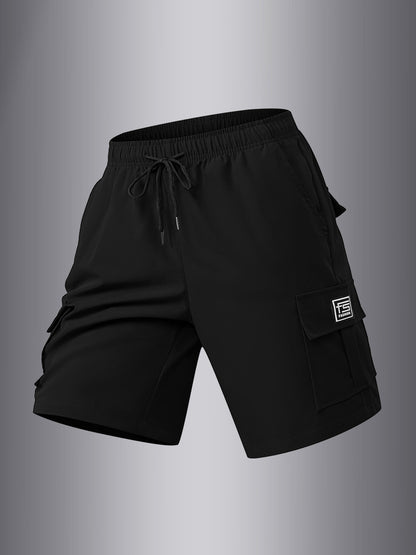 size standard summer cargo shorts for men, casual outdoor hiking multi-pocket shorts