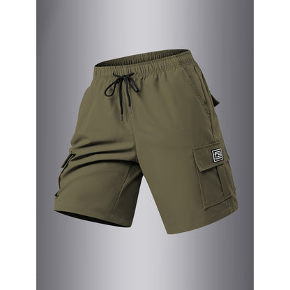 size standard summer cargo shorts for men, casual outdoor hiking multi-pocket shorts