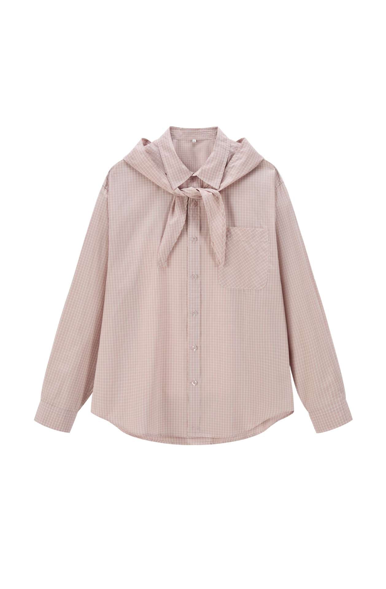 Academic Style Hooded Loose Checkered Long Sleeve Shirt for Men