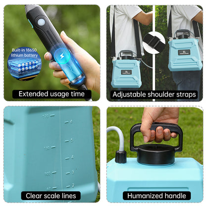 8L Automatic Electric Sprayer, Garden Plant Sprayer, Rechargeable Handheld Sprayer, Fogging Atomizer, Shoulder Watering Can