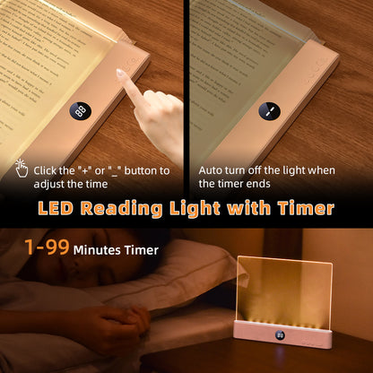1200mAh battery + 3 color temperatures + brightness adjustment + timer off LED Reading Light  USB Powered Night Light