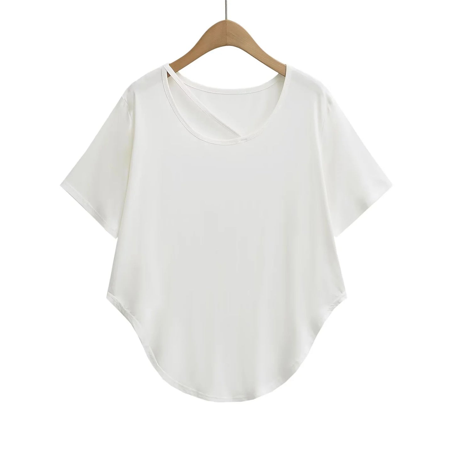 Lightweight Sleeveless T-Shirt for Women, Irregular Loose Sun Protection Top