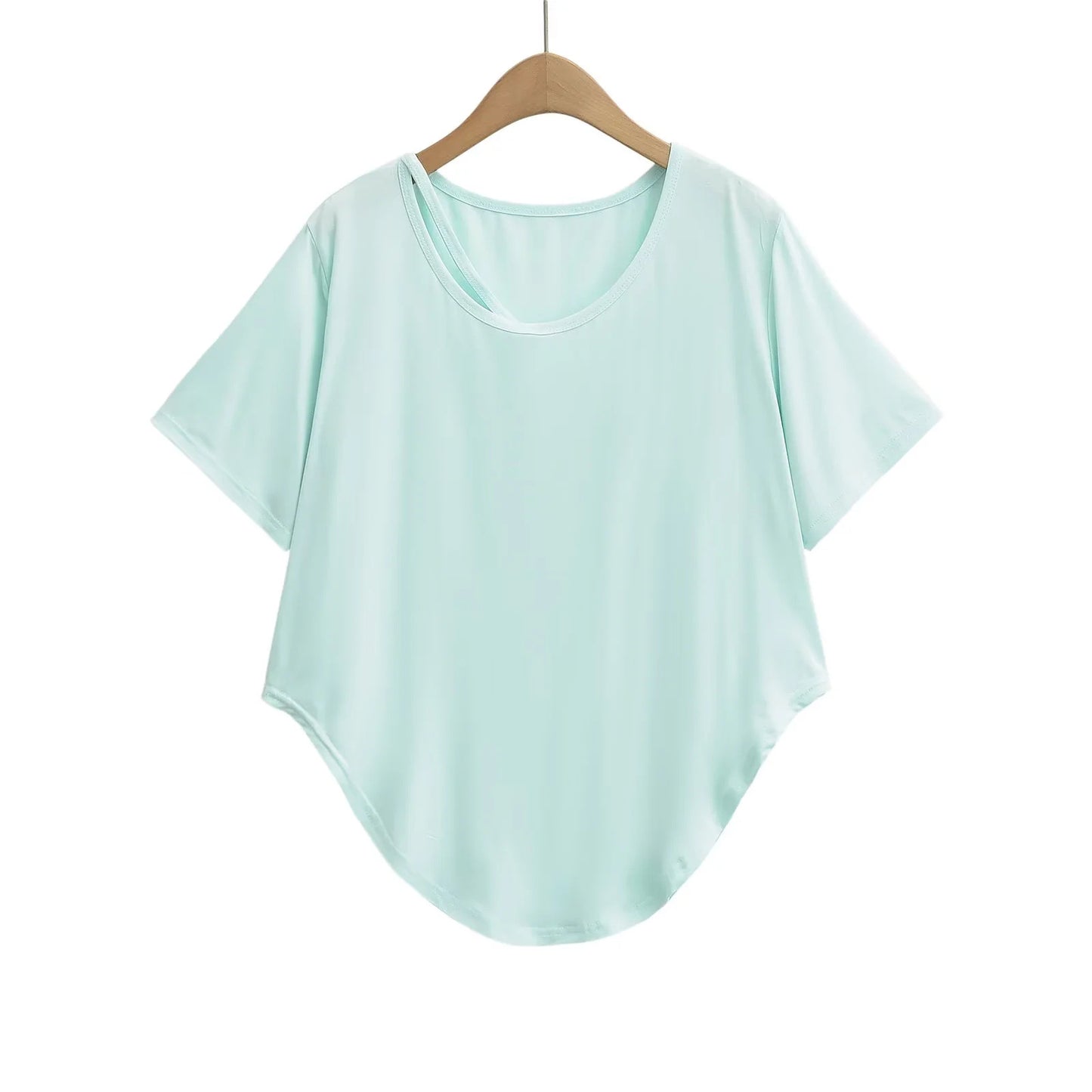 Lightweight Sleeveless T-Shirt for Women, Irregular Loose Sun Protection Top