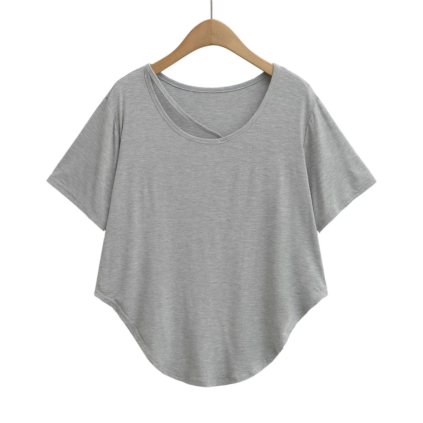 Lightweight Sleeveless T-Shirt for Women, Irregular Loose Sun Protection Top