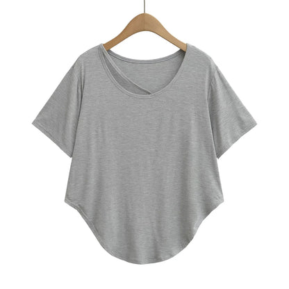 Lightweight Sleeveless T-Shirt for Women, Irregular Loose Sun Protection Top
