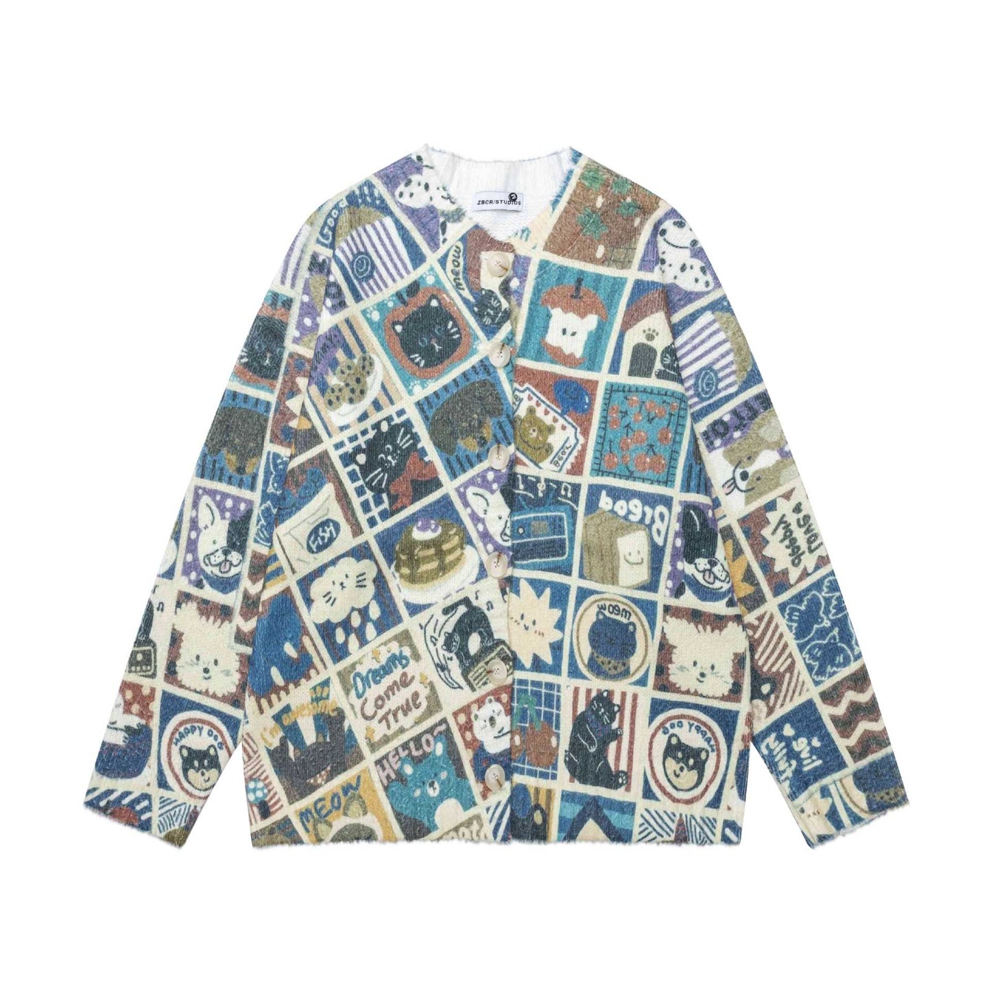 Manga checkered cat jacket
