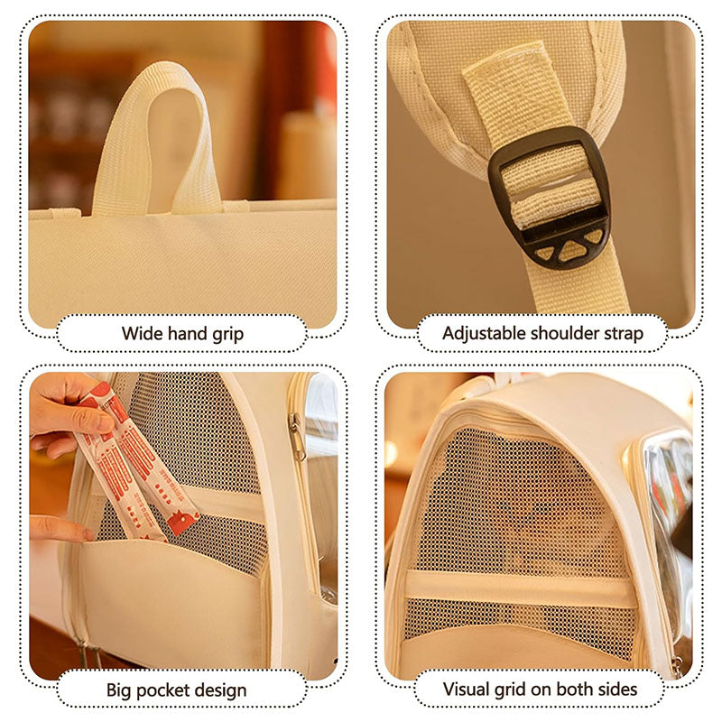 Pet Carrier Backpack, Travel Bag for Small Dogs and Cats, Breathable Mesh Car & Outdoor Carrier