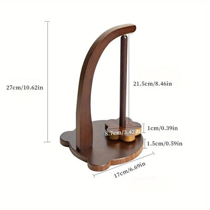 Magnetic Levitation Wool Winder, Portable Hand Spun Yarn Spinner, Manual Crochet Thread Support with Rotating Wooden Stand