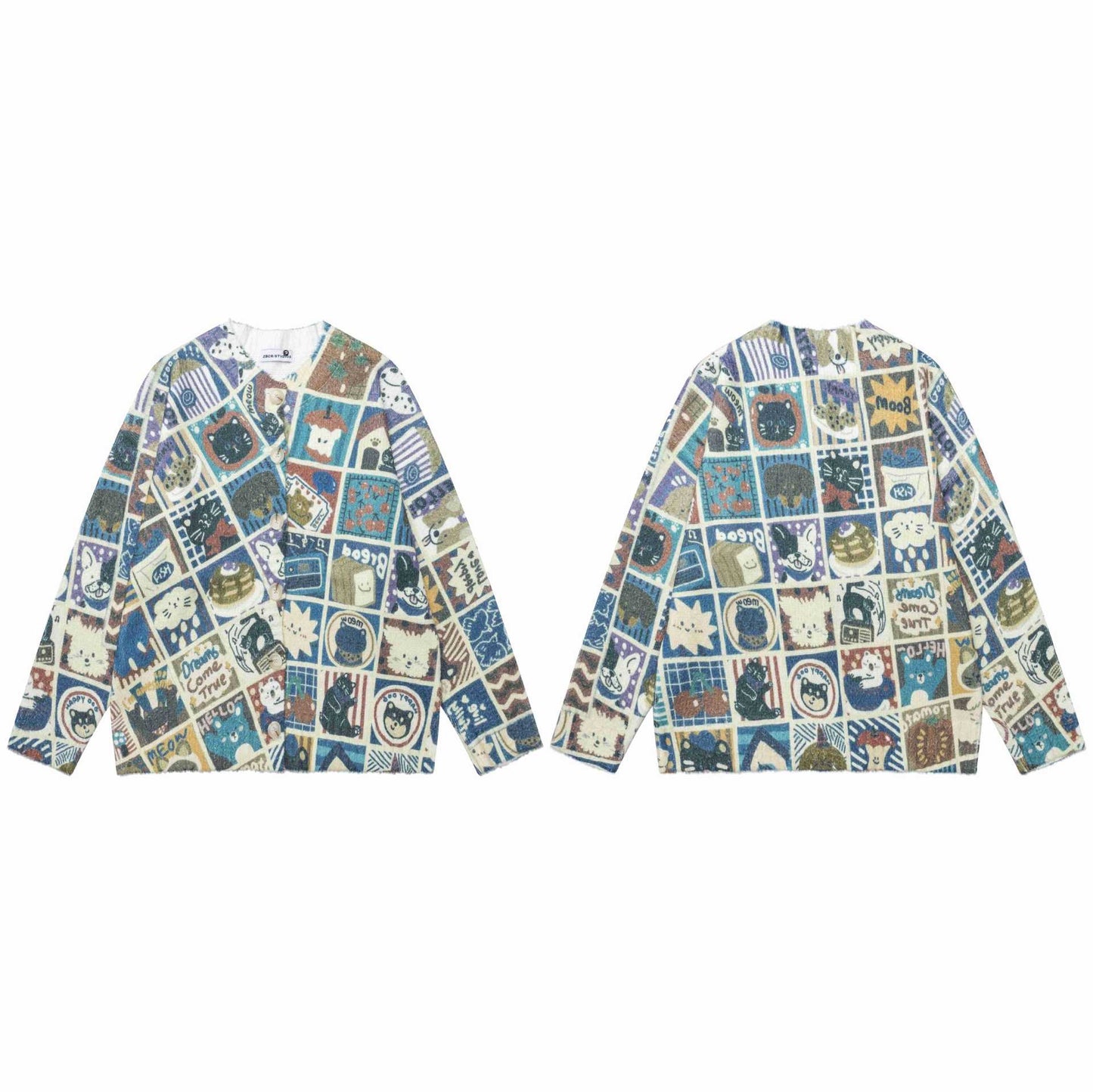 Manga checkered cat jacket