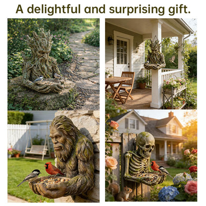 Bigfoot Yeti Hanging Bird Feeder - Weather-Resistant Outdoor Wildlife Decor for Garden, Patio, and Yard