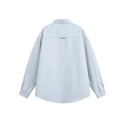 Unique Color-Blocking Loose Casual Long Sleeve Shirt