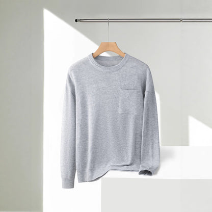 Round neck pocket sweater