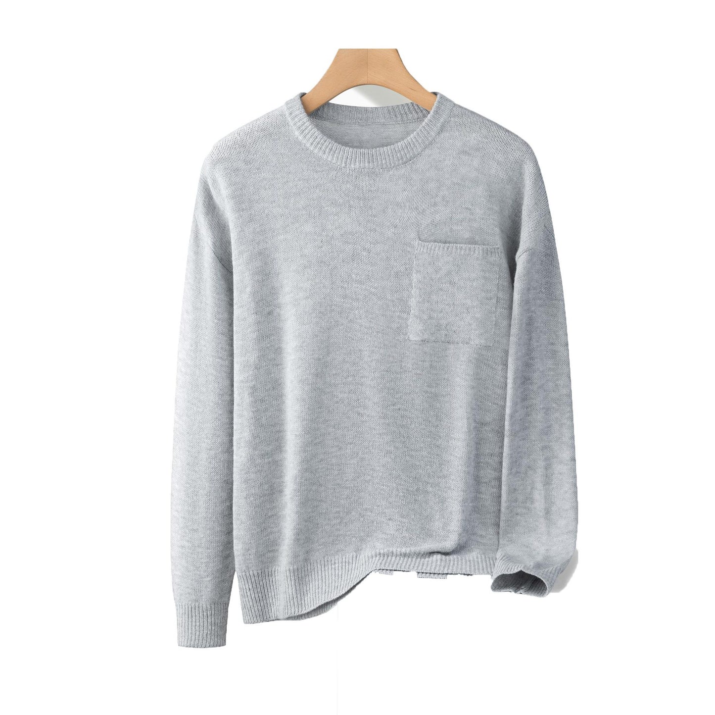 Round neck pocket sweater