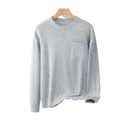 Round neck pocket sweater