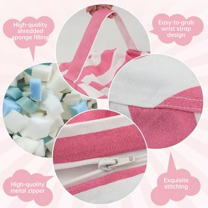 Kids' Beanbag Chair & Plush Toy Set | Premium Cotton Canvas for Cozy Playtime Comfort